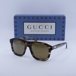 Gucci GG1316S 003 Aviator Sunglasses - Havana\Brown